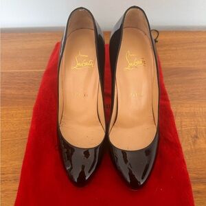 Christian Louboutin Black Heels with Glossy Finish